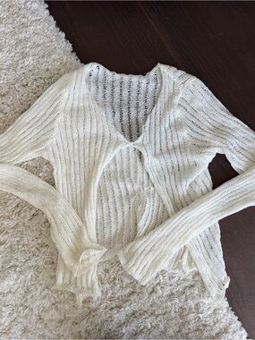 Sheer Knit Flyaway Cardigan